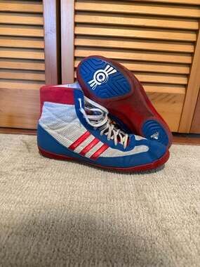Adidas Combat Speed 4 Wrestling Shoes Red White Blue G98427